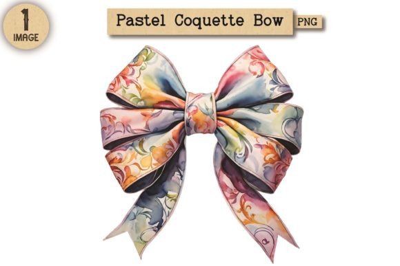 Vintage Pastel Coquette Bow PNG 26