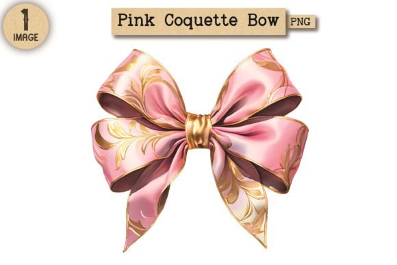 Vintage Pink Coquette Bow PNG 19: A Versatile Design for Creative Projects