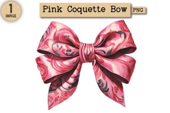 Vintage Pink Coquette Bow PNG 5: A Versatile Digital Asset for Creative Projects