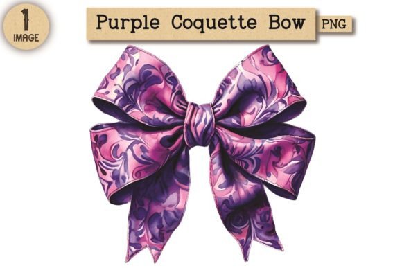 Vintage Purple Coquette Bow PNG 1: A Versatile Digital Asset for Creative Projects