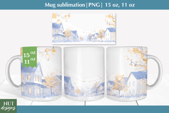 Winter Village 15 Oz Mug Winter Houses